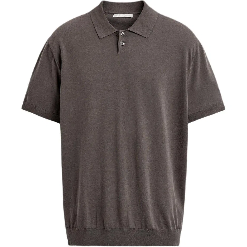 Мужское вязаное изделие с лацканом Medium Gray ZARA, Medium Gray