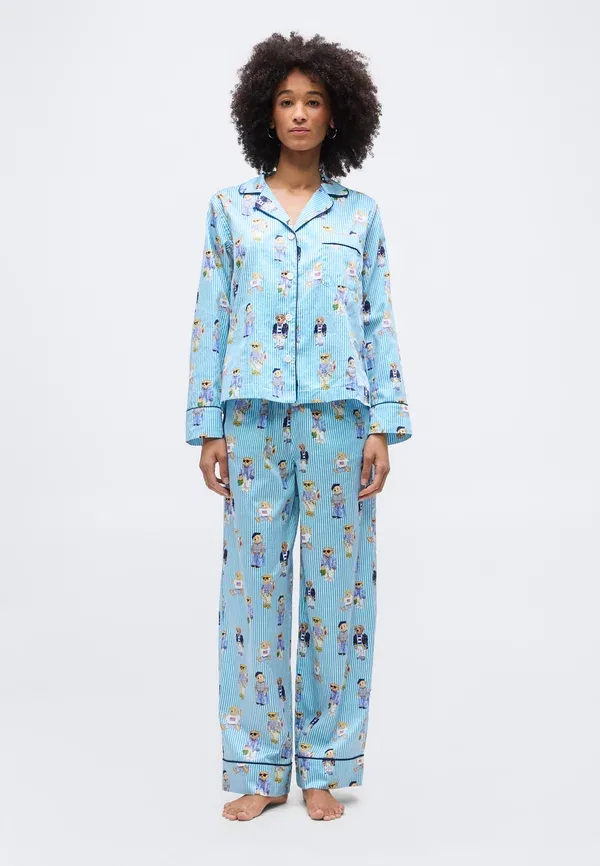 Пижамный комплект из хлопка Madison set, Polo Ralph Lauren, Aqua Mist