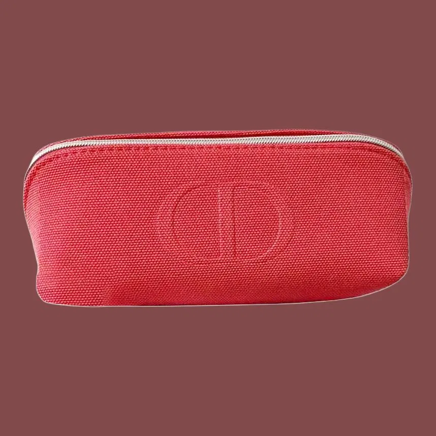 Женская косметичка многослойная Red Color Makeup Bag DIOR, Red — фото 3