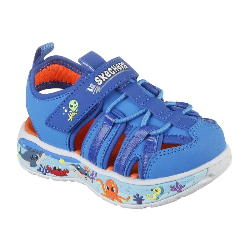 Детские кеды для малышей плетеные Skechers Kids, Light Blue — фото 4