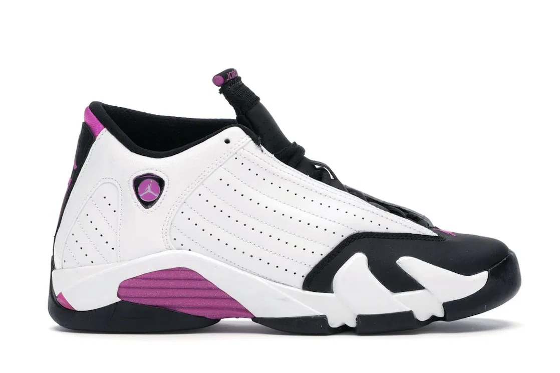 Детские кроссовки Lifestyle Jordan 14 Retro Jordan, White/Fuchsia Flash-Black