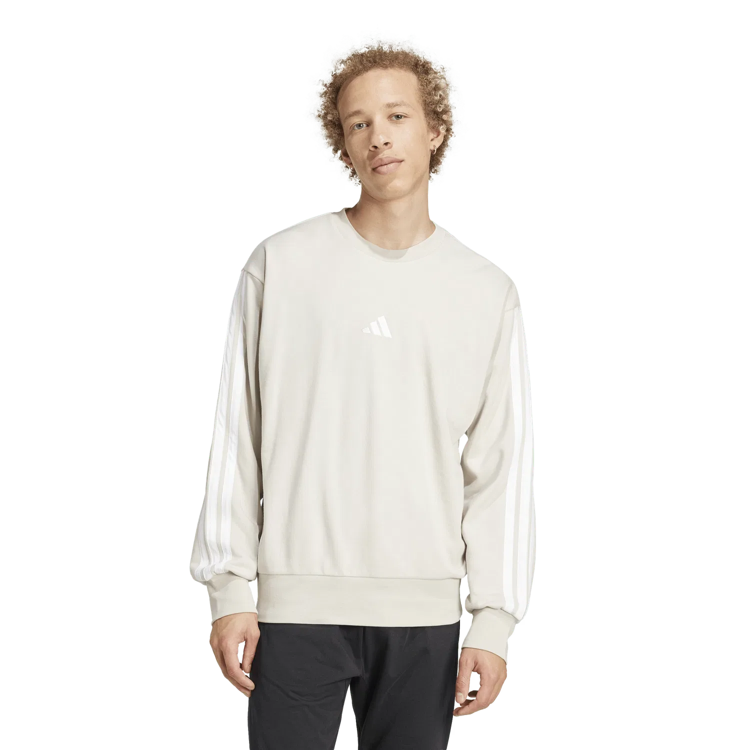 Мужская толстовка с круглым вырезом Adidas, белый — фото 2