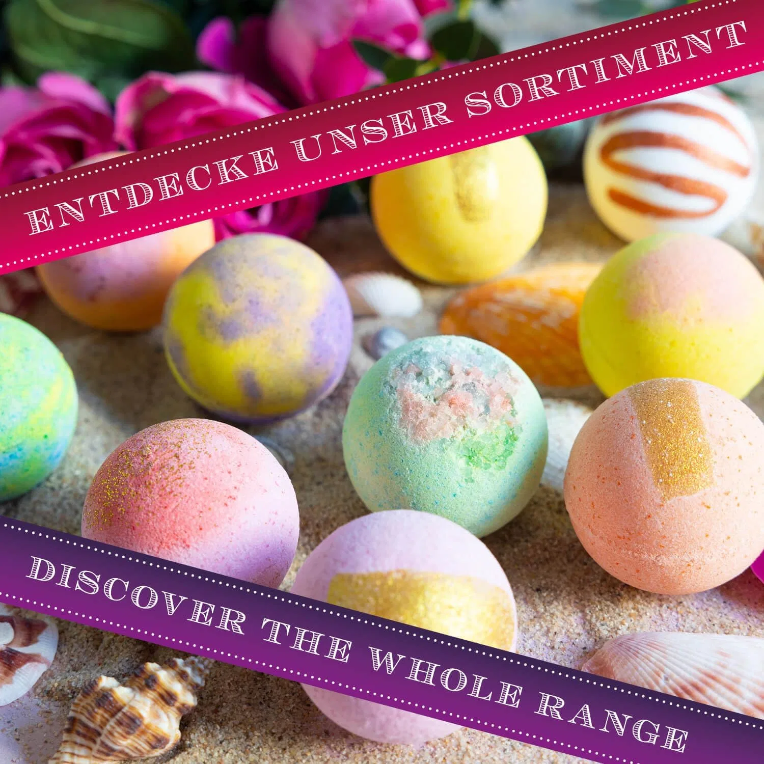 Набор бомбочек для ванны Luxury Bath Bombs Pink, 5 шт, 315 г Hallingers — фото 4