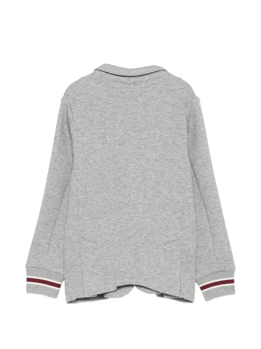 Блейзер с логотипом и полосатой делкой Emporio Armani Kids, серый — фото 2