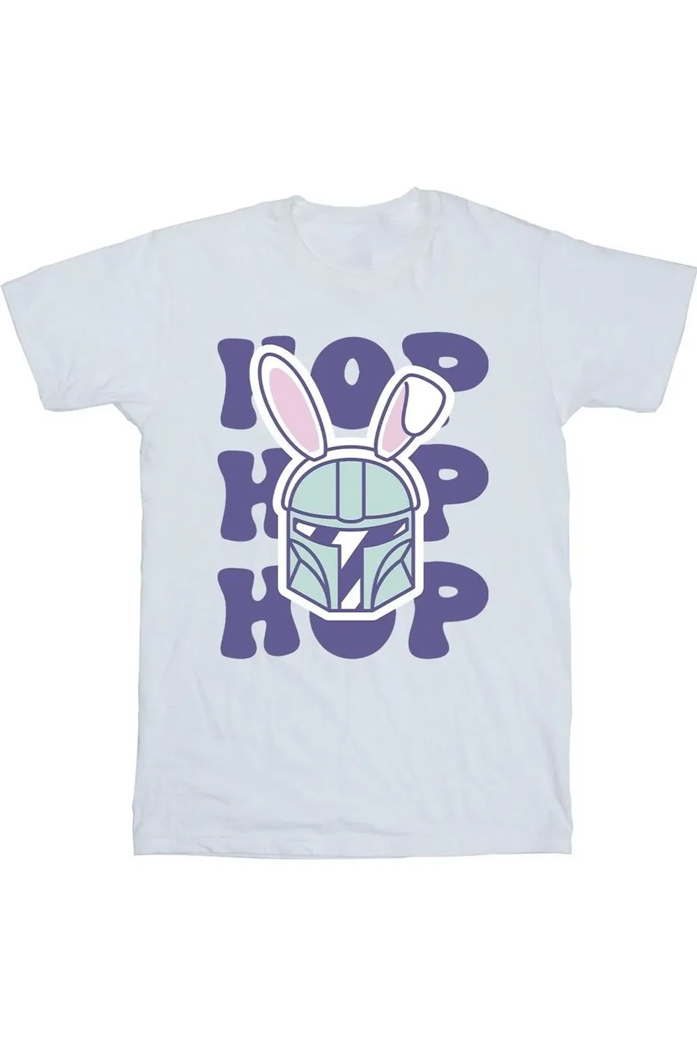 Футболка с принтом The Mandalorian Hop Into Easter, Star Wars, White — фото 2