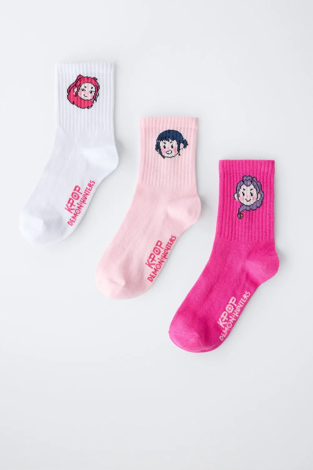 Набор из 3 носков K-POP DEMON HUNTERS NETFLIX ZARA, Pink — фото 4
