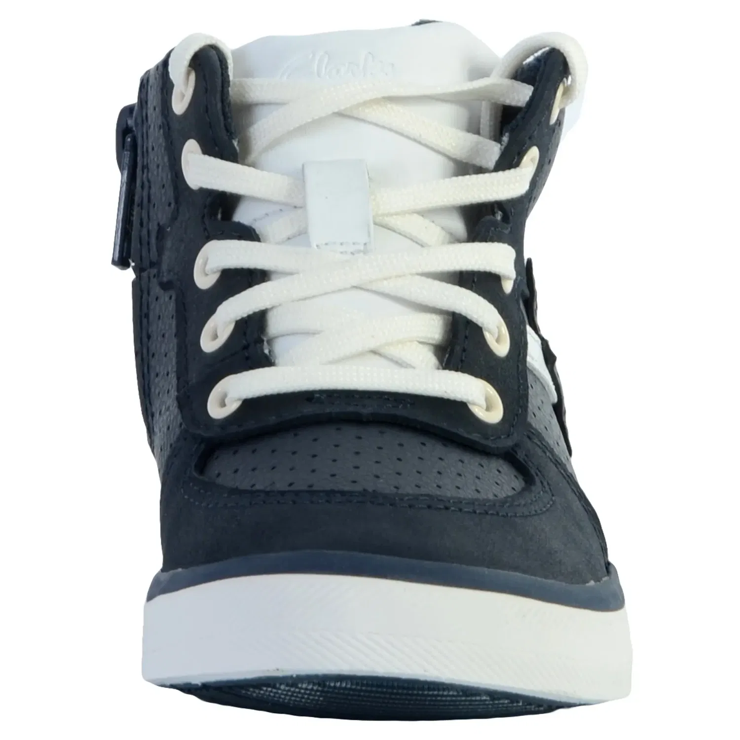 Кроссовки высокие кожаные для детей City Flake Clarks, синий — фото 3