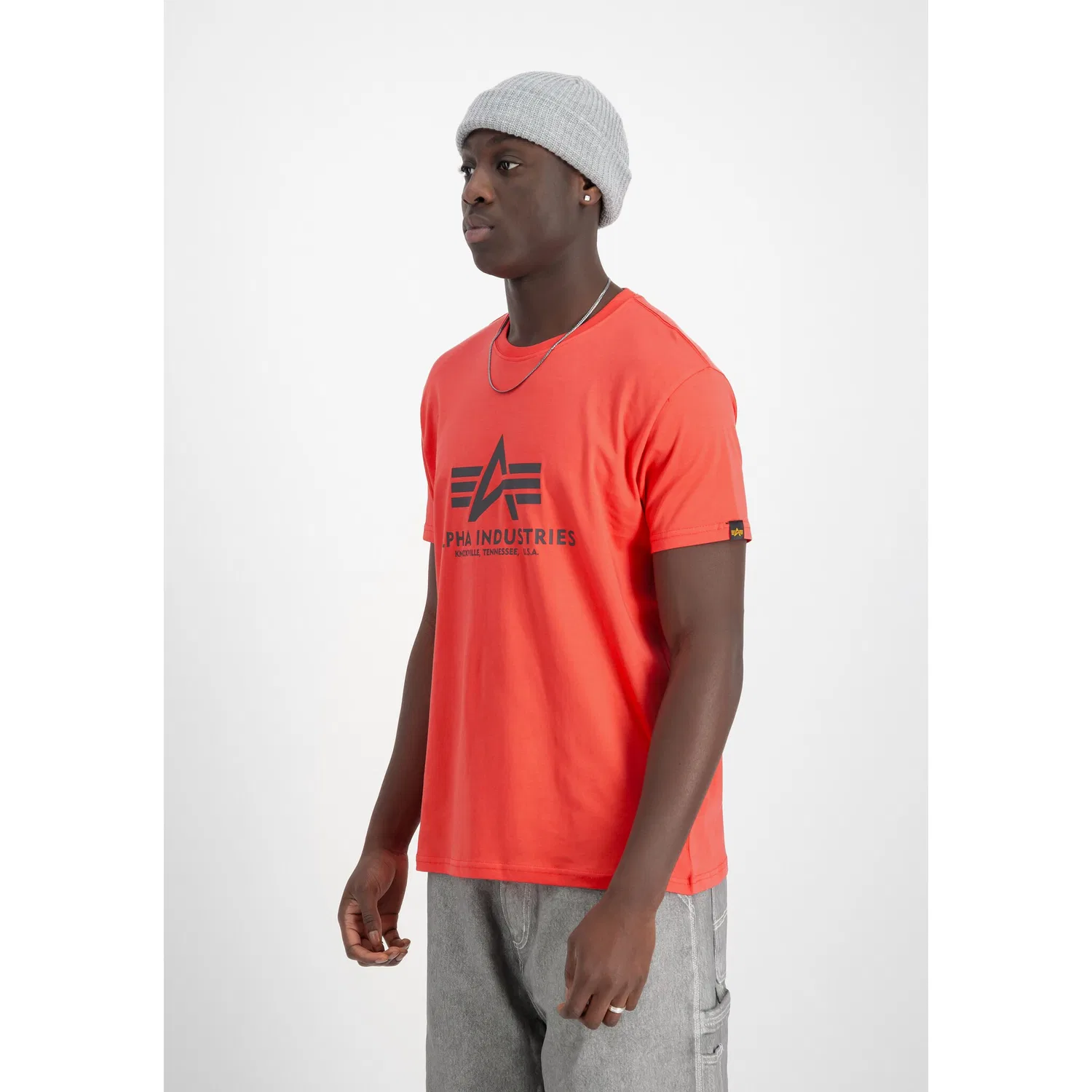 Детская хлопковая футболка Alpha Industries, Radiant Red