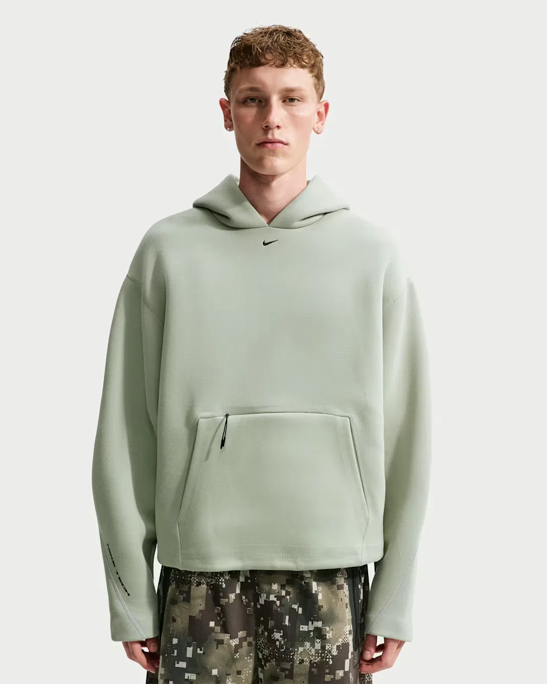 Мужская флисовая толстовка с капюшоном Nike Tech, Jade Horizon/Black