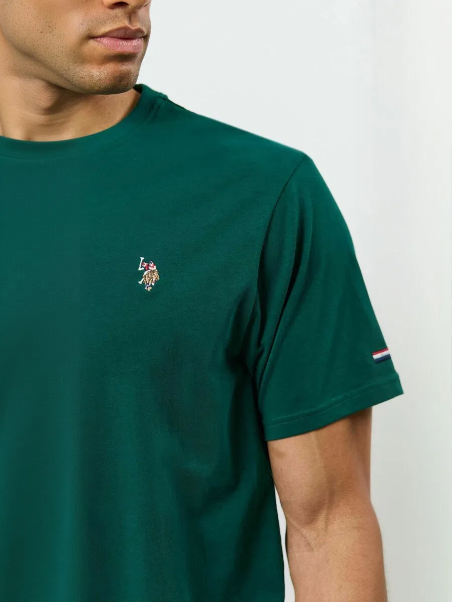 Рубашка на пуговицах стандартного кроя 'UMNord' зеленого цвета U.S. POLO ASSN. — фото 4