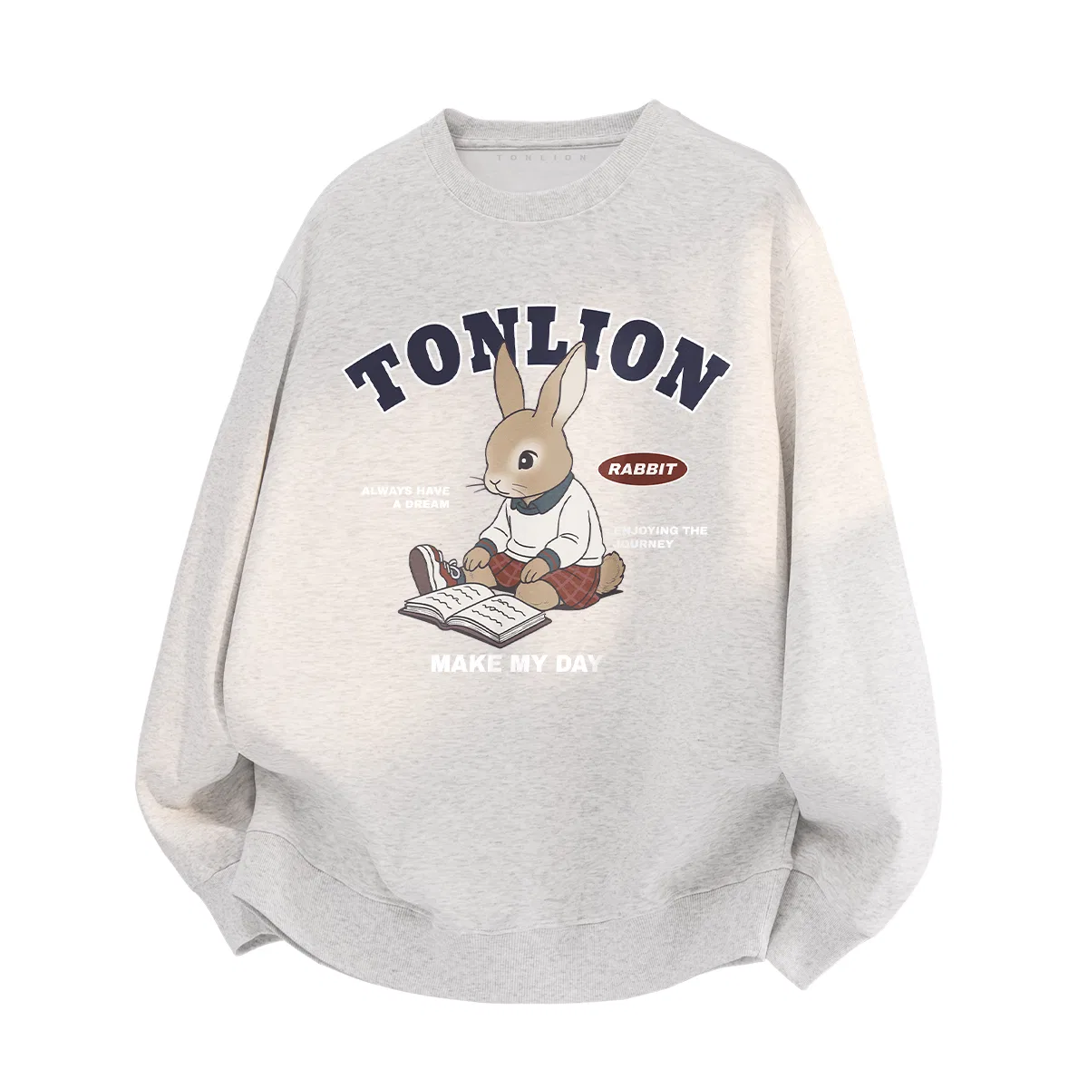 Детский свитшот с длинным рукавом Academy Style Cartoon Pattern Unisex Tonlion, 330G Heavy, Цвет: 330G Heavy Tibetan Blue — фото 4
