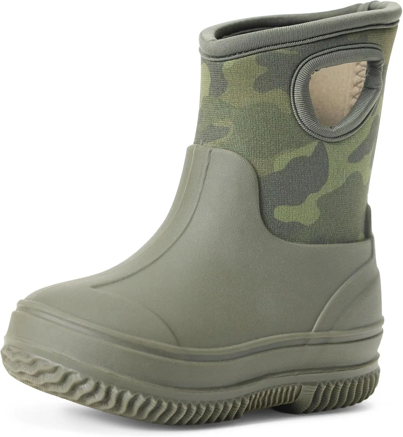Детские утепленные резиновые сапоги из неопрена Unisex Kids' Insulated Neoprene Rain Boot Amazon Essentials, Olive Camo