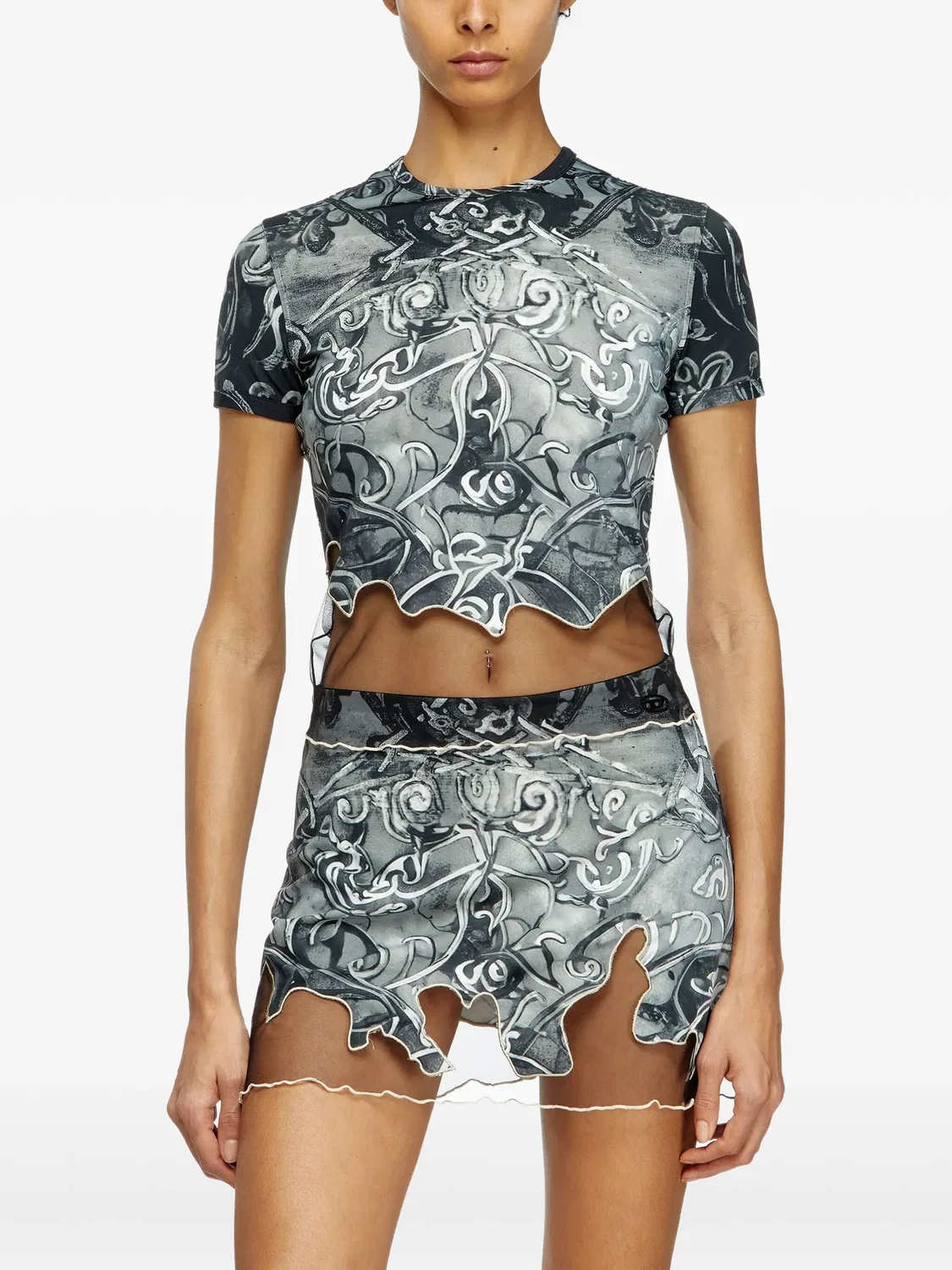 Футболка T-Inlay Черная Diesel, черный — фото 3