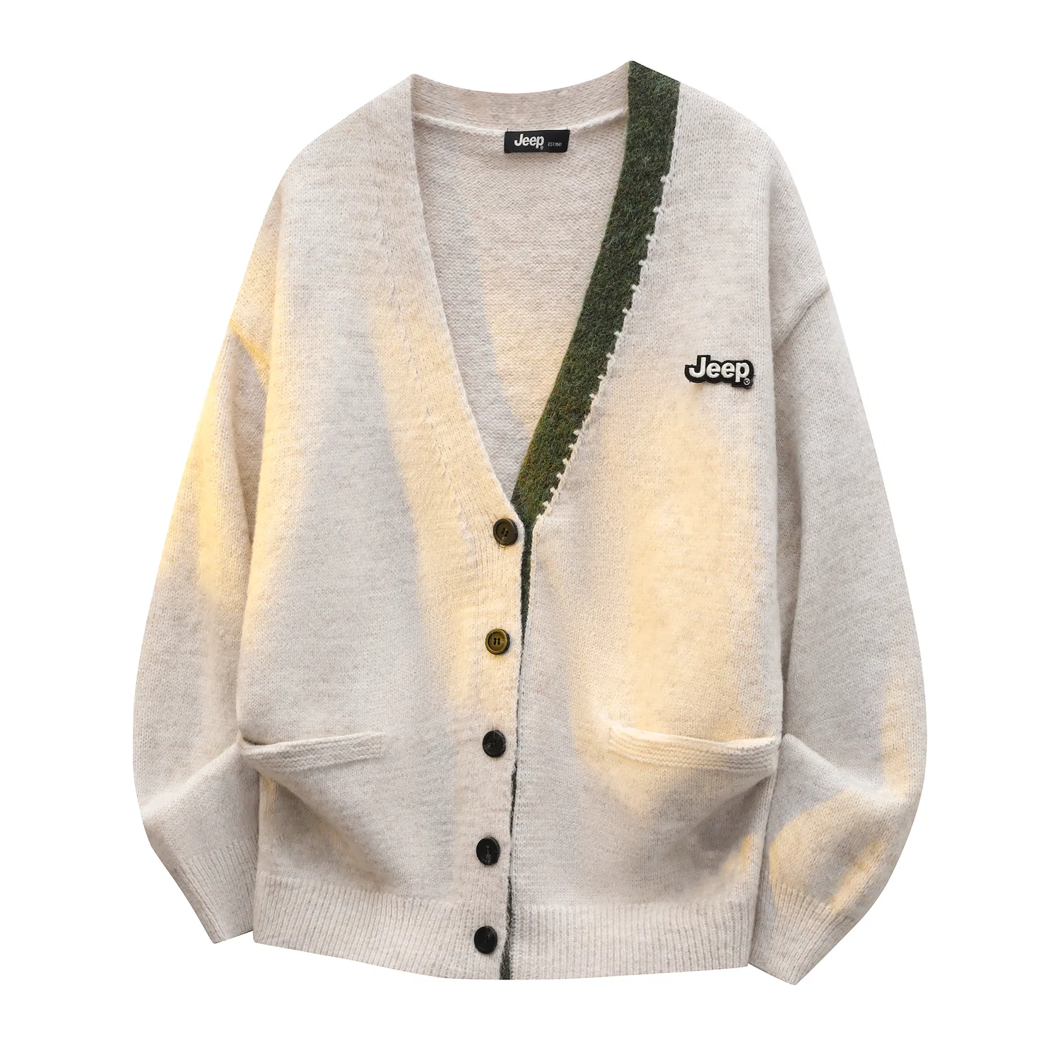 Детский свитер с V-образным вырезом Jeep Leisure Collection, White Apricot