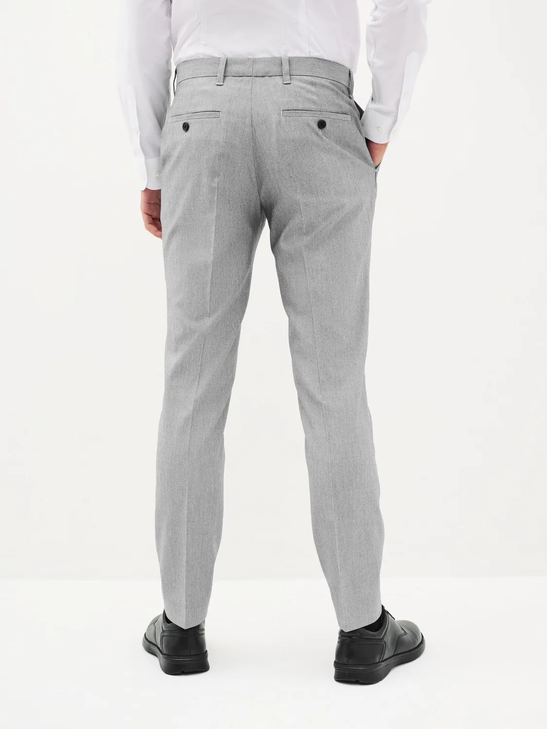 Брюки классические Skinny Fit Next, светло-серые — фото 2