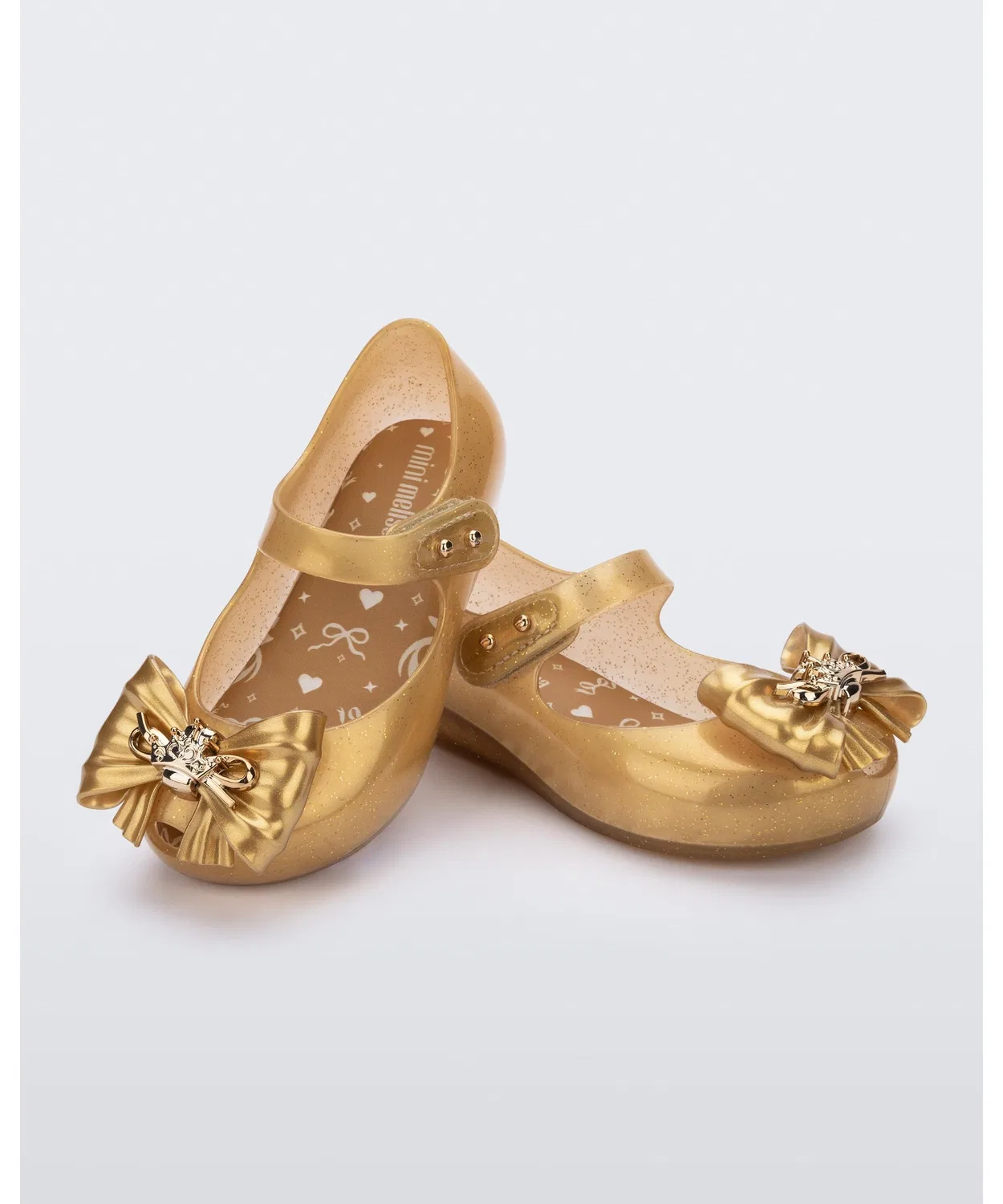 Детские балетки Melissa с принтом, MINI MELISSA ULTRAGIRL PRINCESS I BB, melissa, Gold