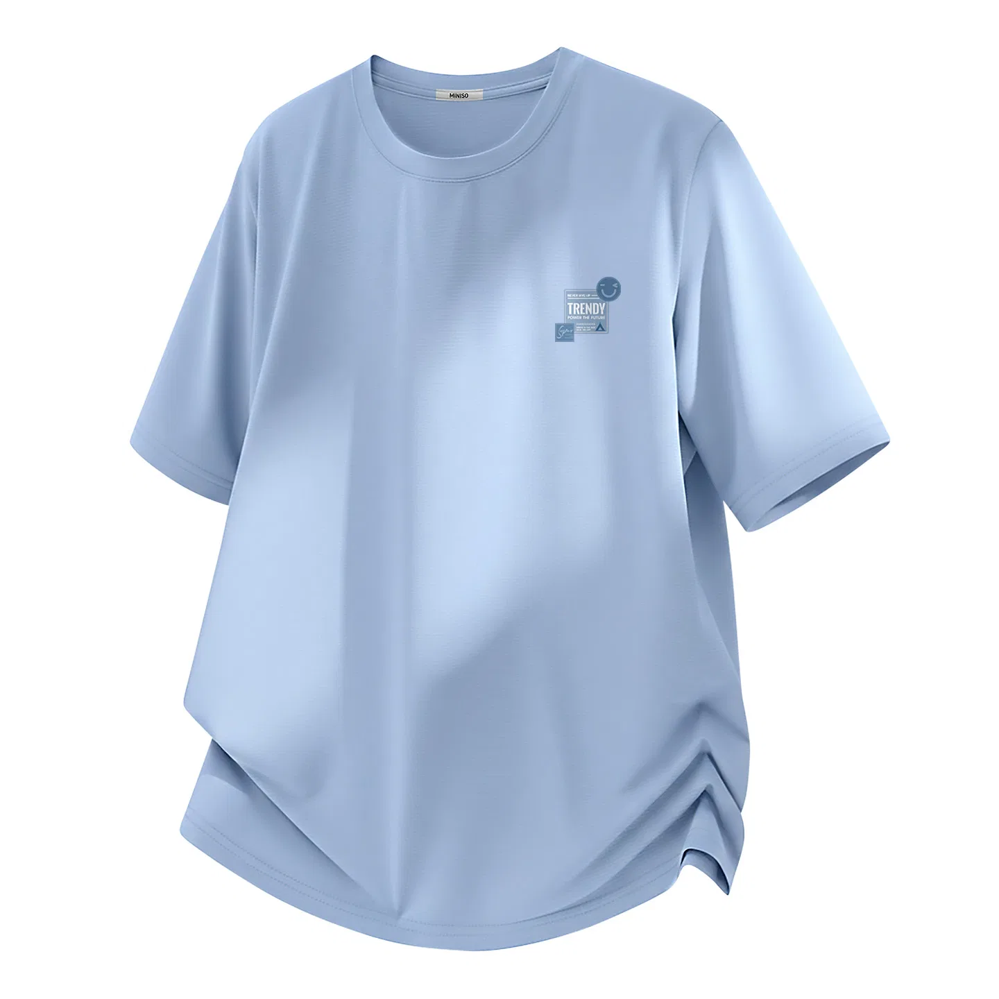 Детская футболка с быстросохнущей защитой от солнца MINISO, Black (With Smiley Face Label Chest Logo) — фото 3