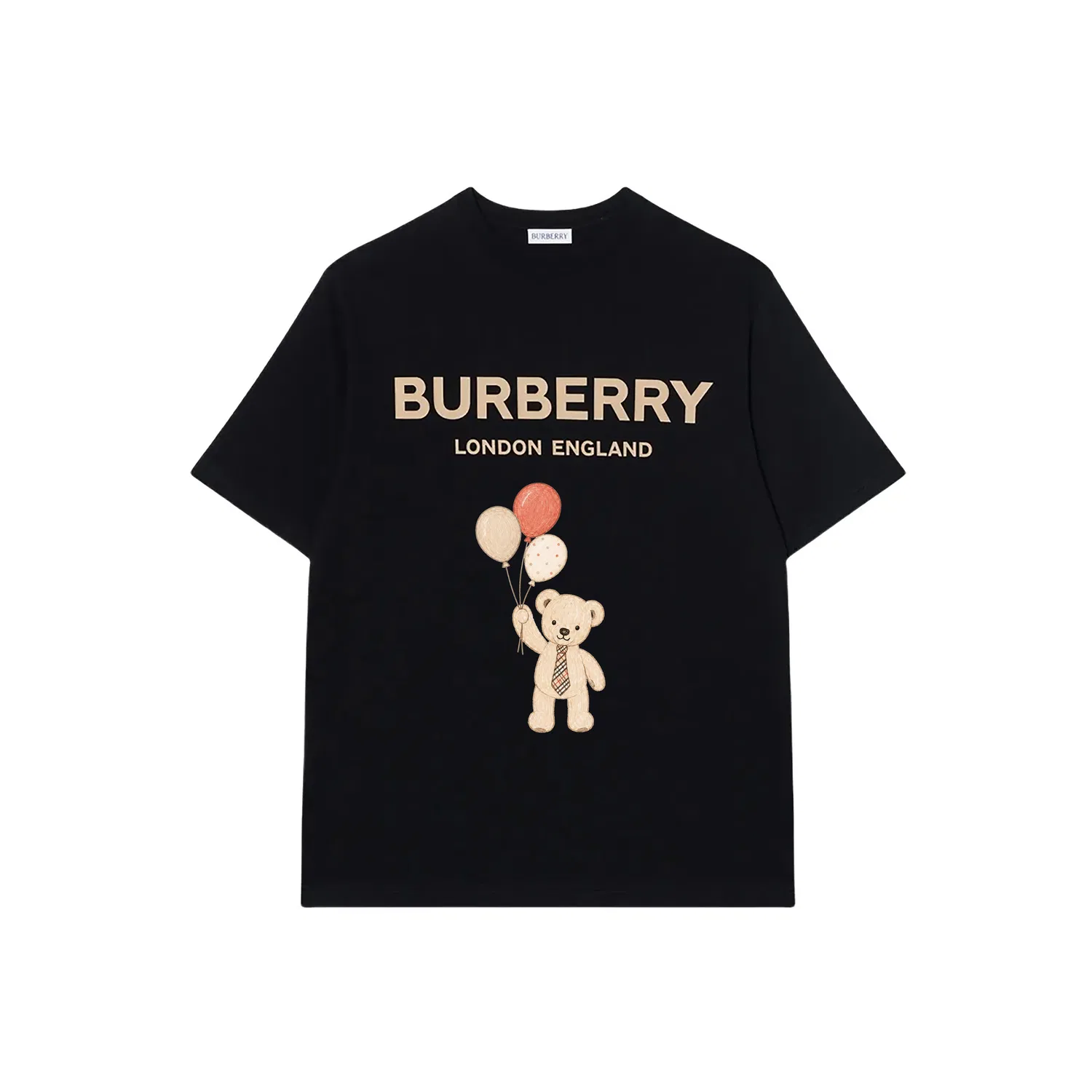 Женская футболка с круглым вырезом и прямым кроем Tie Bear Burberry, Tie Bear