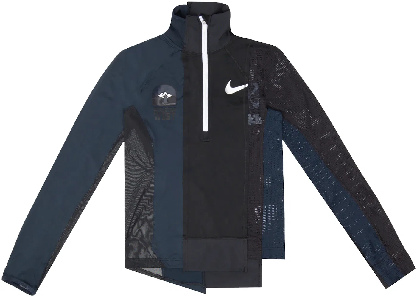 Женская куртка-бомбер с принтом Nike x Sacai, Black/Dark Obsidian