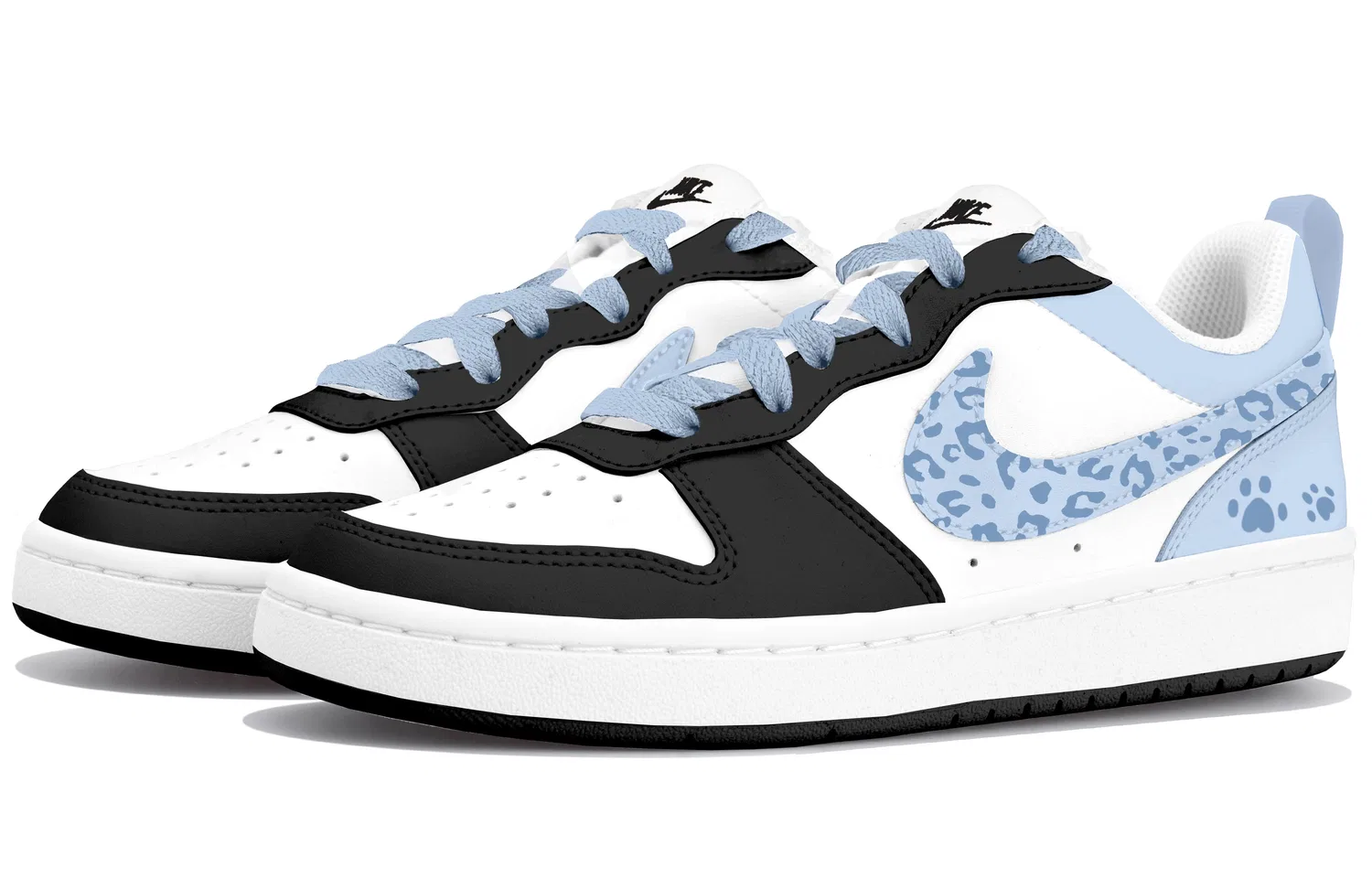 Детские скейтбординг-кроссовки Nike Court Borough, Black Blue — фото 4