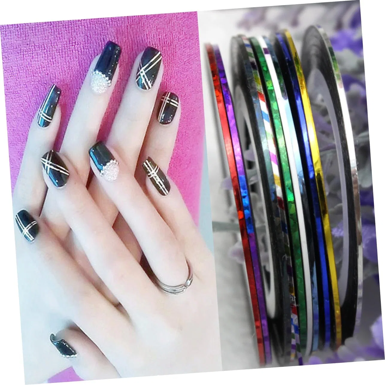 Лента для nail-арта Gogogmee белая, 3 шт — фото 4