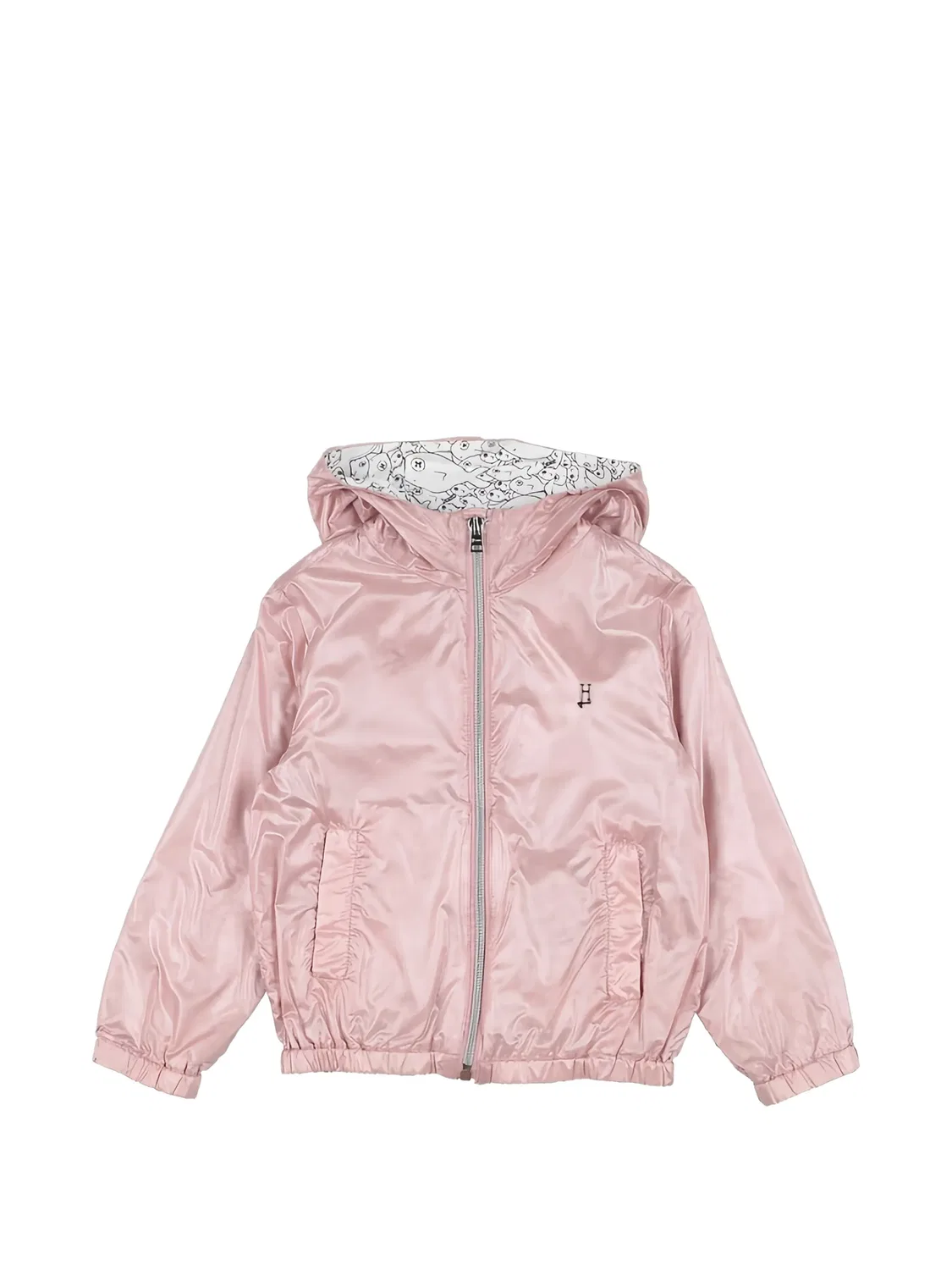 Куртка с капюшоном и логотипом Herno Kids, розовый