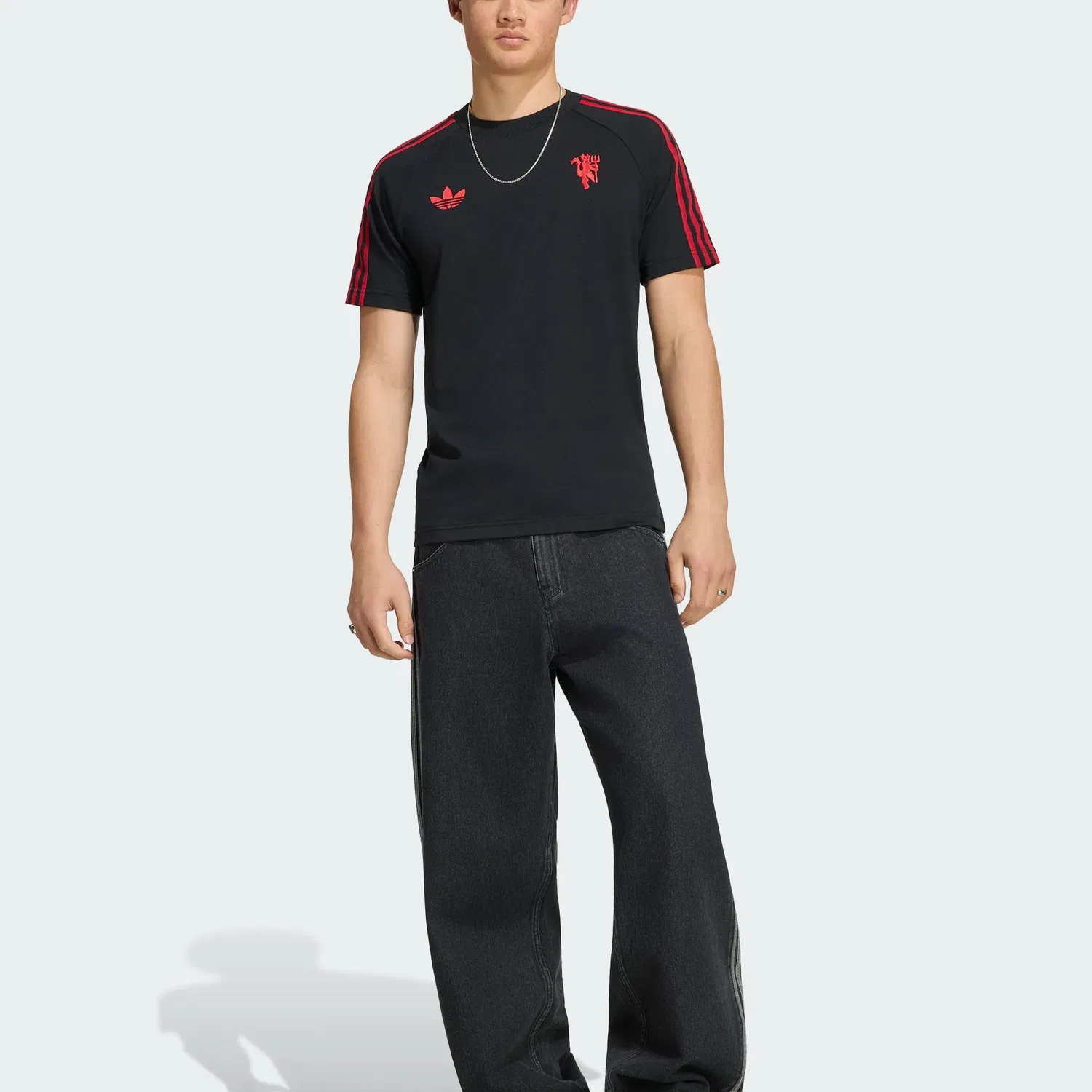 Мужская футболка с круглым вырезом Manchester United Adidas Originals, Black — фото 4