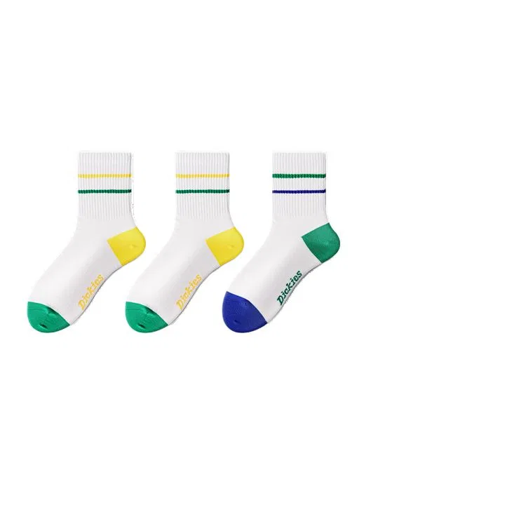Детские носки с принтом, 3 пары, Dickies, Yellow Green Yellow Green Green Multicolor Blue