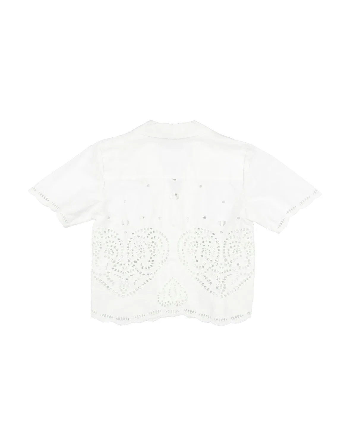 Детская рубашка для девочек с вышивкой Broderie Anglaise Stella Mccartney Kids, белый — фото 2