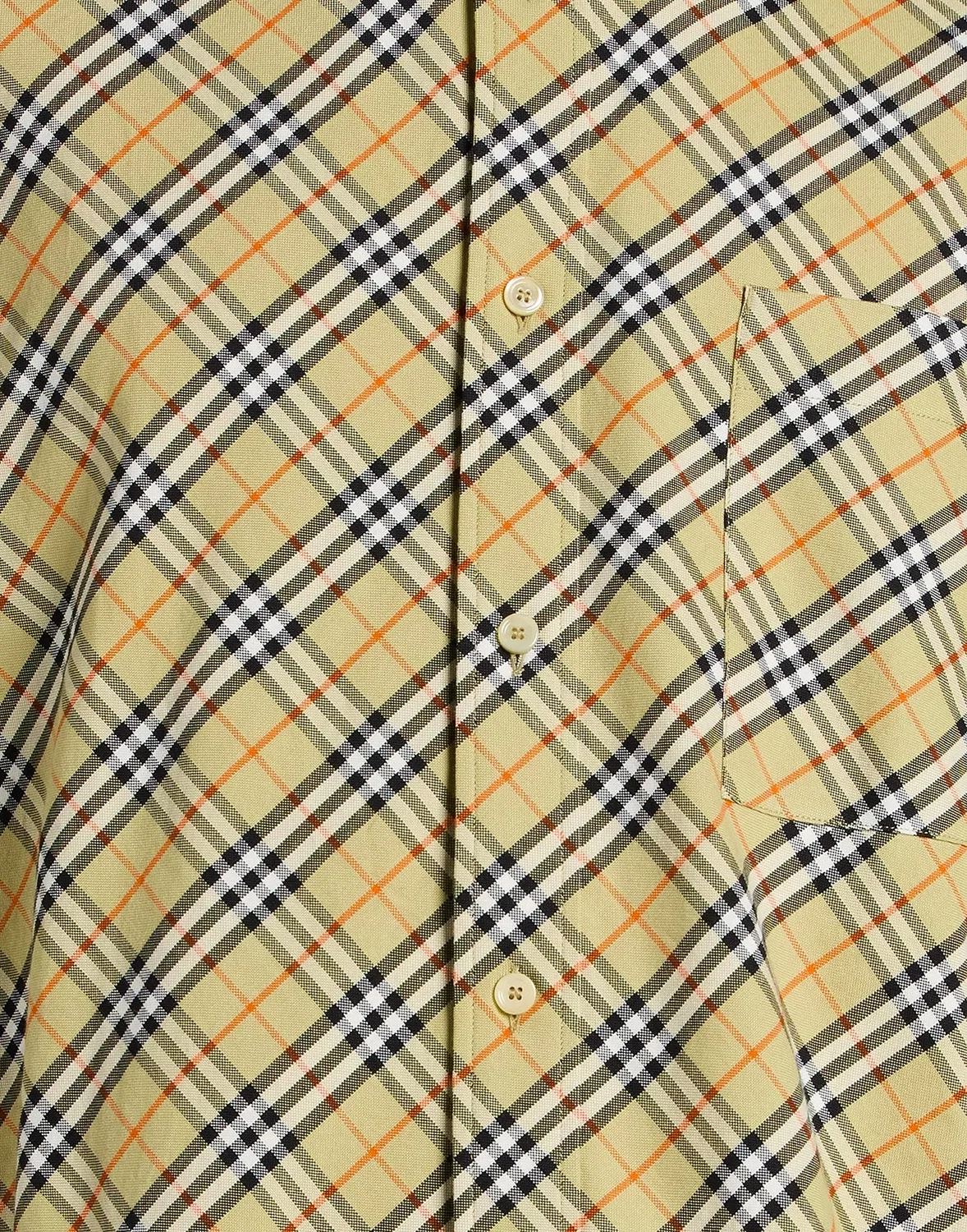 Мужская рубашка свободного кроя с принтом Burberry, бежевый — фото 4