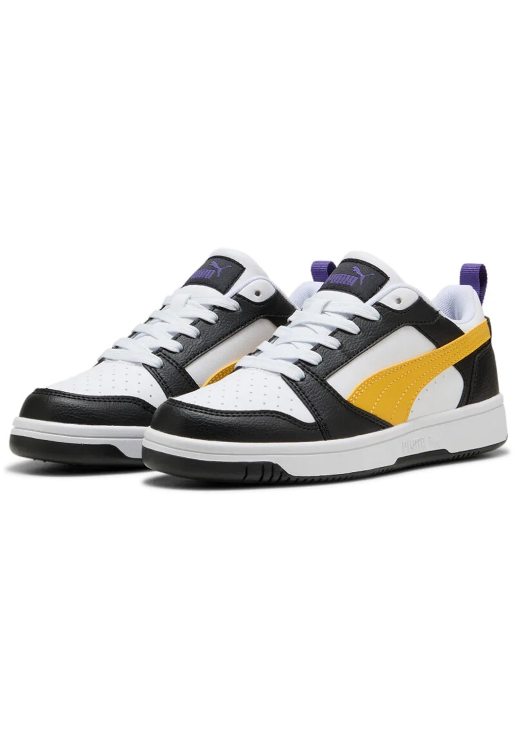 Детские кроссовки с ретро-дизайном Rebound V6 LOW JR Puma, Schwarz Gelb