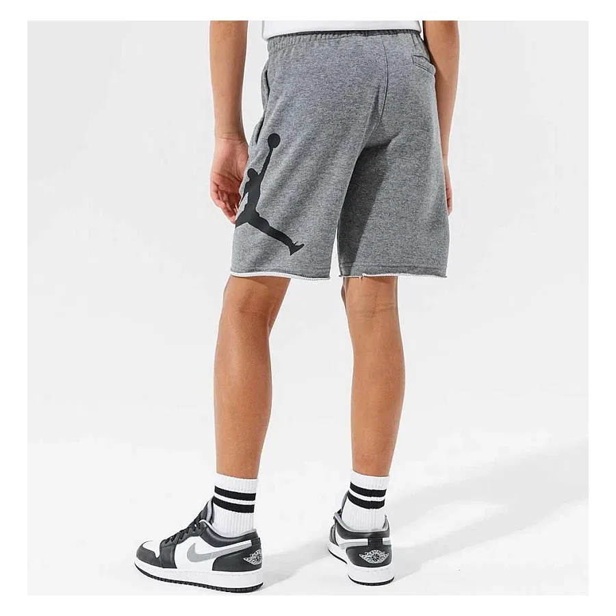 Детские спортивные шорты из футера с принтом Jordan Jumpman Nike, Серый — фото 2