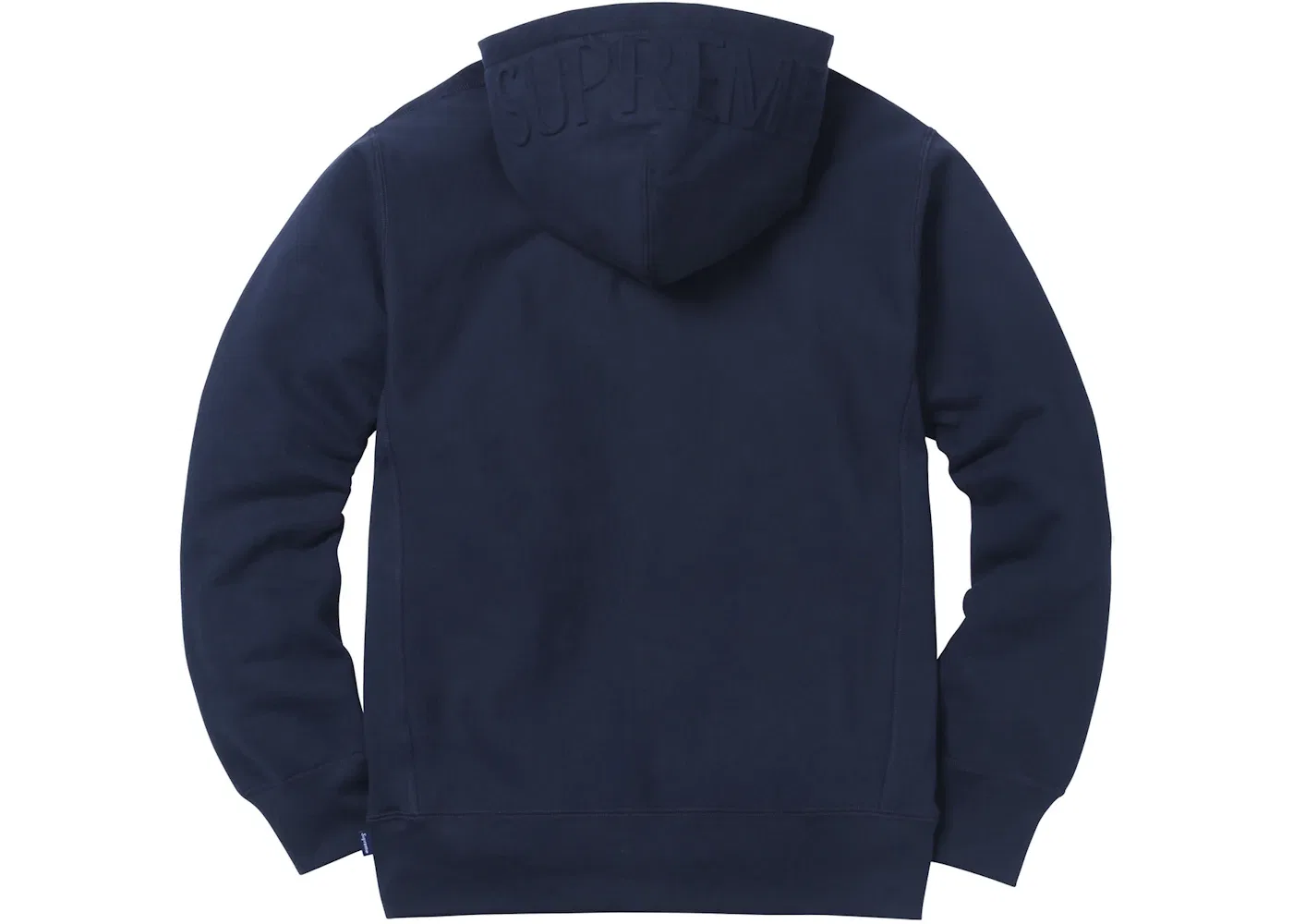 Мужской худи с принтом Supreme Embossed Logo Hooded Sweatshirt Supreme, Navy — фото 2