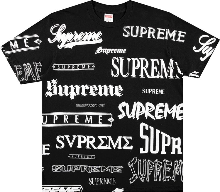 

Футболка Supreme Multi Logo Tee 'Black', черный