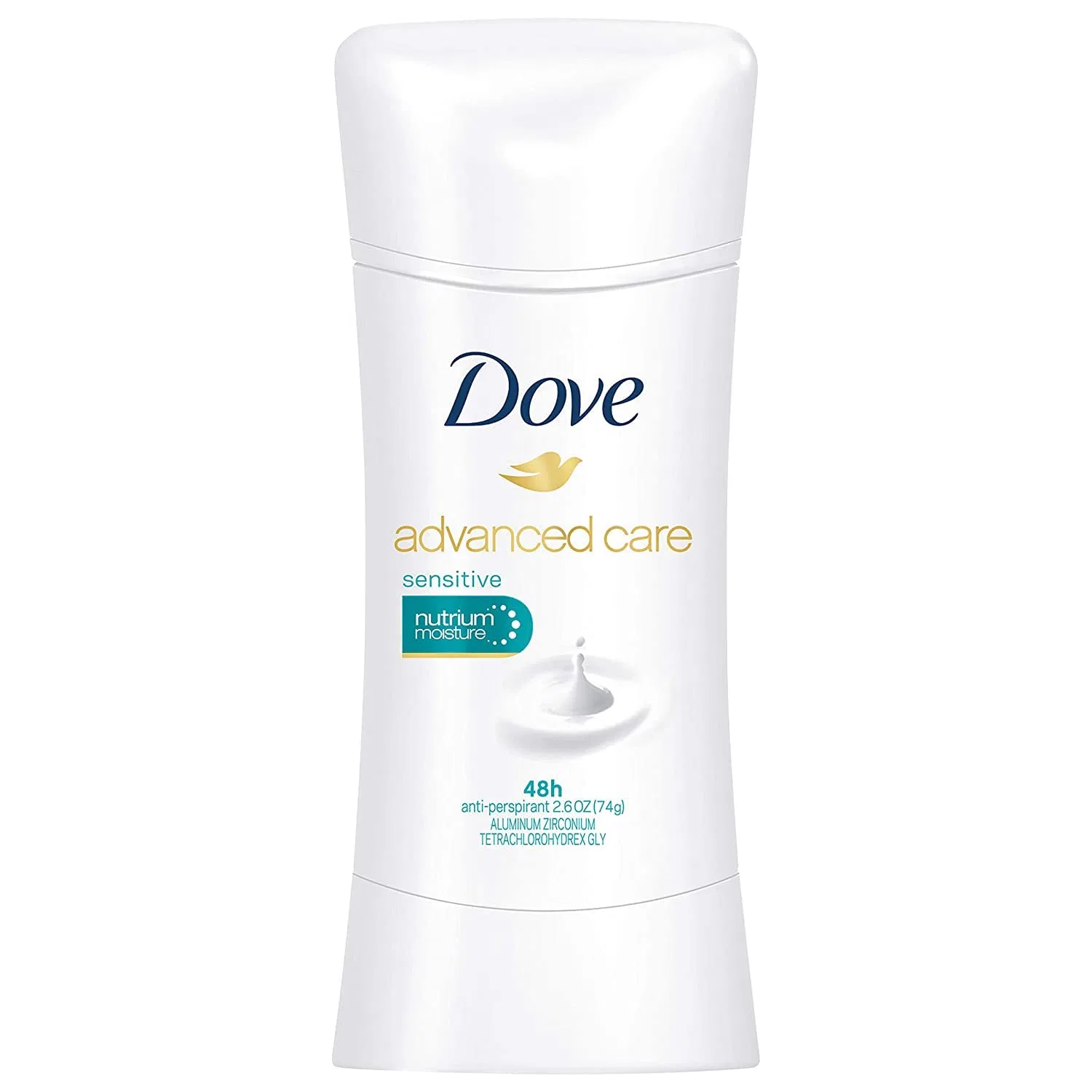 Дезодорант-антиперспирант Dove Advanced Care Sensitive, Роликовый, 73.7 г