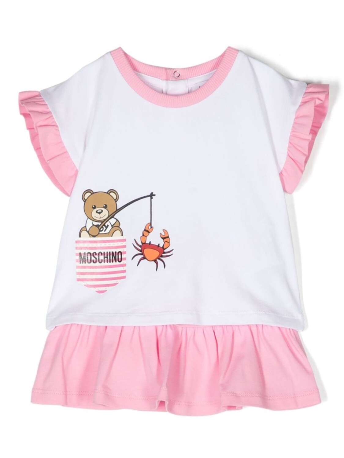 

Moschino Kids комплект из футболки и юбки с принтом Teddy Bear, белый