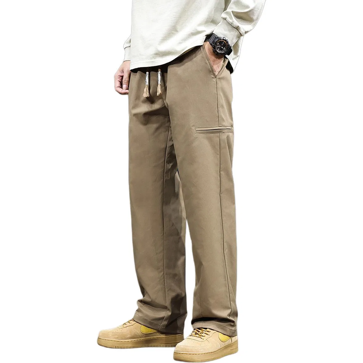 Детские широкие брюки свободного кроя Tonlion, Цвет Dark Khaki