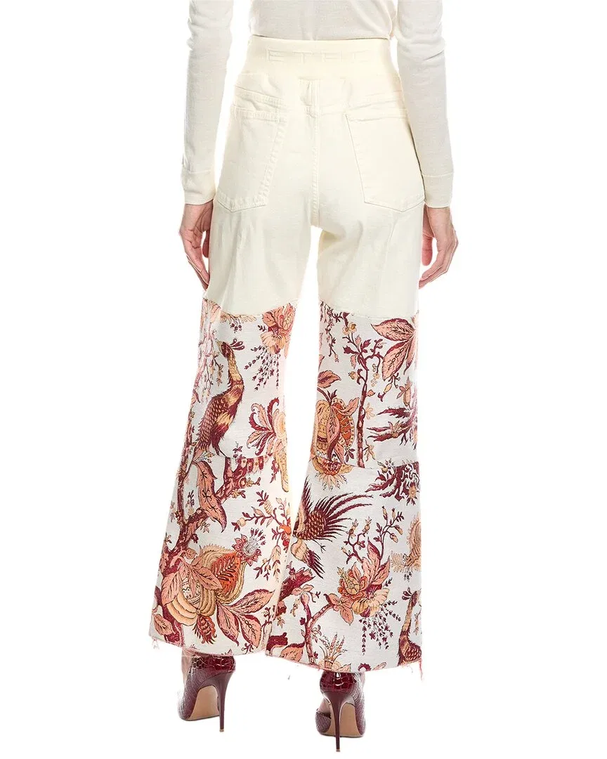 Женские джинсы с эффектом брюк Etro Balance Jean, White — фото 2