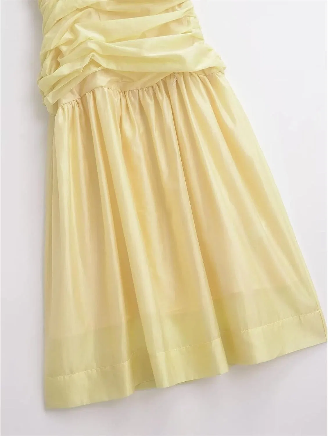 Женское платье на бретелях миди A-силуэта, Light Yellow — фото 2