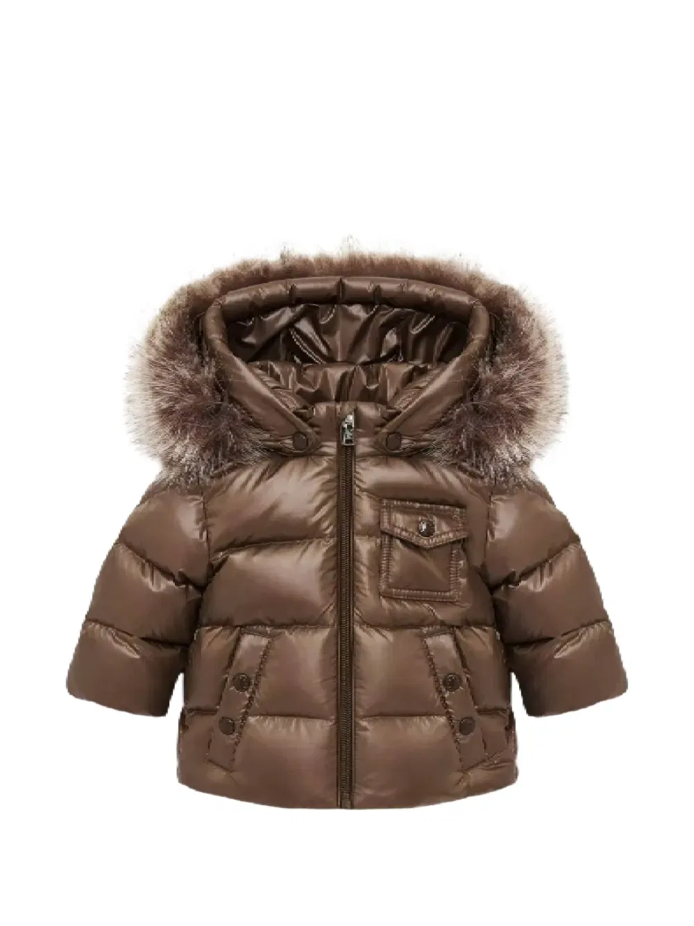 Куртка утепленная K2F Moncler Enfant, коричневый