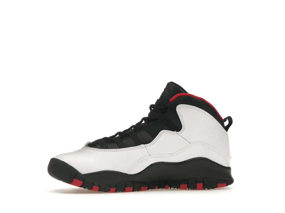 Детские кроссовки высокие с дизайном Double Nickel Jordan 10 Retro, White/Black-True Red — фото 3