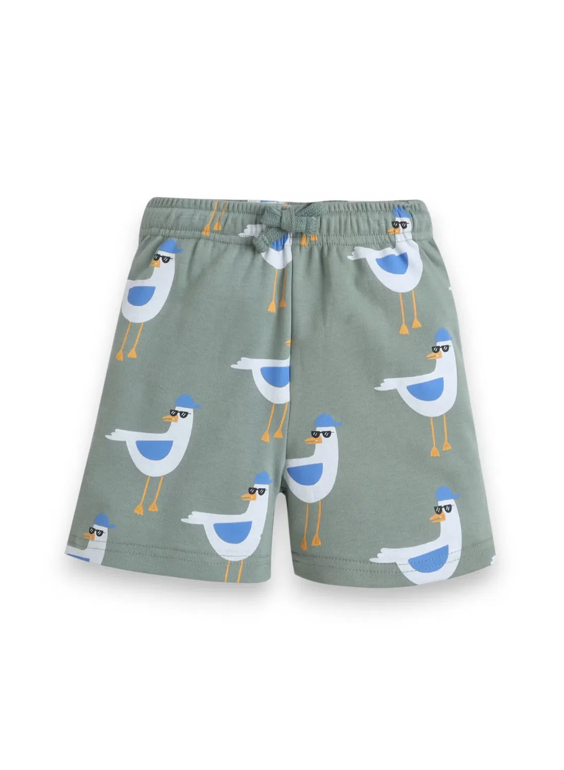 Комплект пижамный с принтом птиц, модель Bird Print, Victor And Jane, светло-оливковый — фото 4