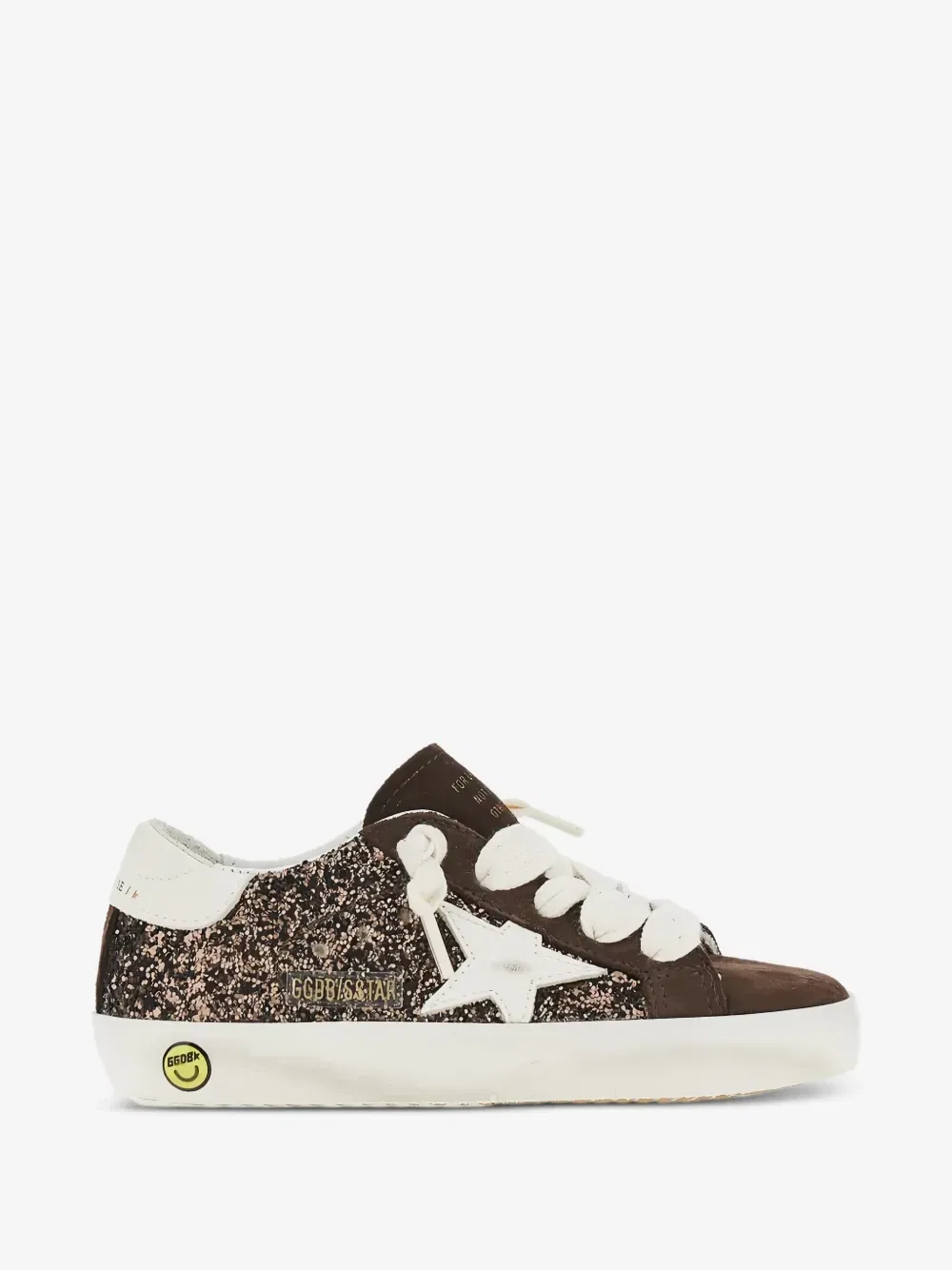 Кроссовки Super-Star с эффектом блесток Golden Goose Kids, коричневый