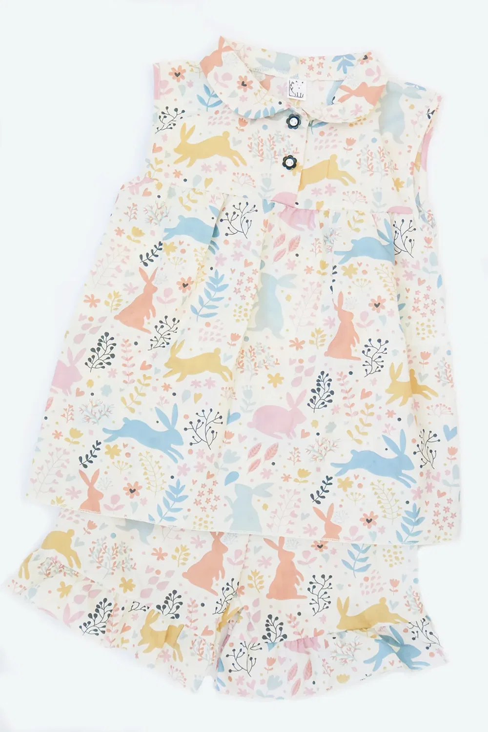 Детский хлопковый пижамный комплект с принтом Bouncing Bunny Fox In A Box, Multi — фото 3