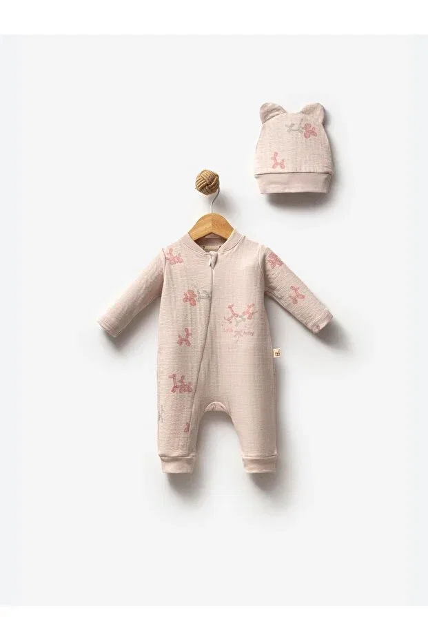 Детский комбинезон на молнии с длинным рукавом Basics Generic Brands, Beige