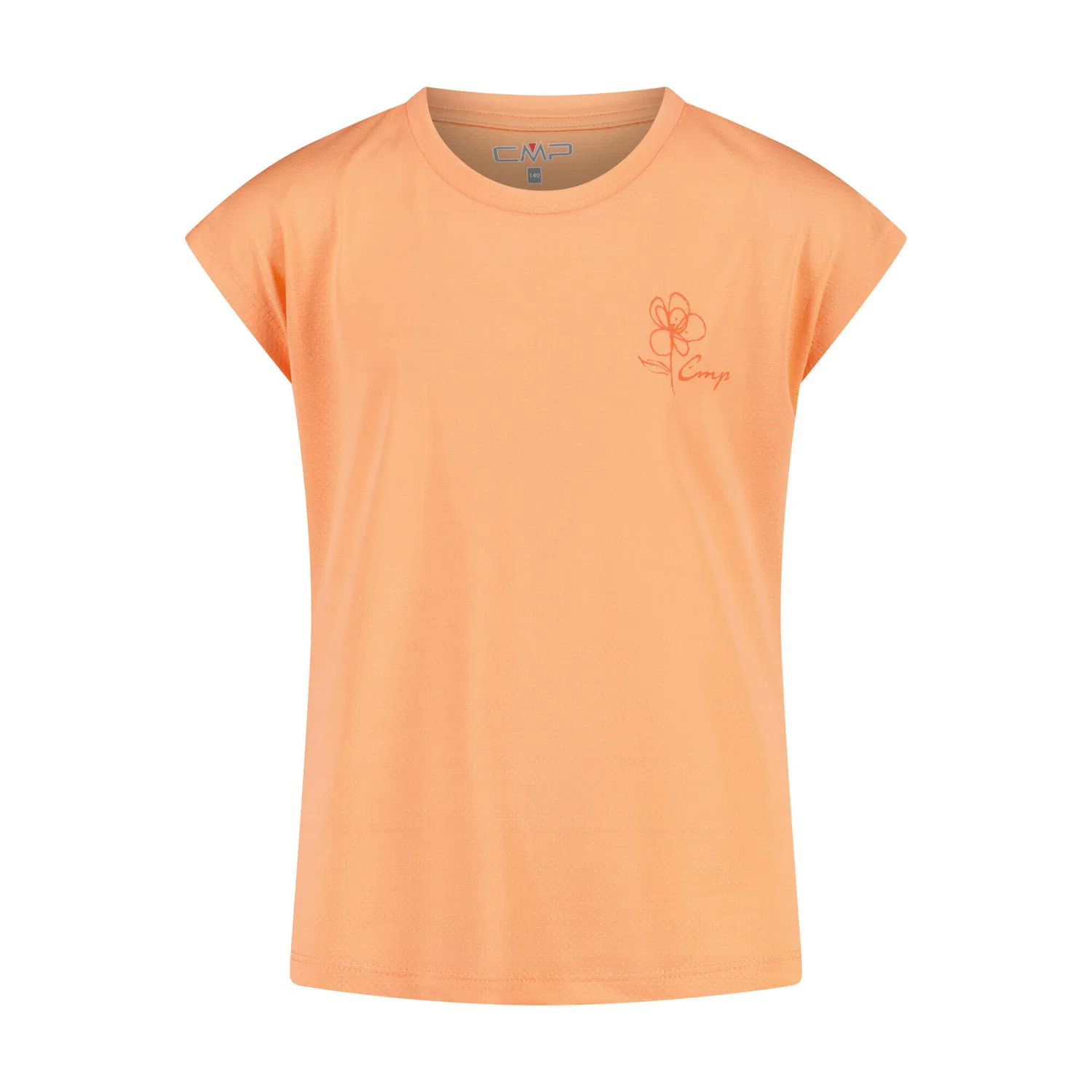 Детская футболка с широким воротником CMP, Mango Rosa Orange