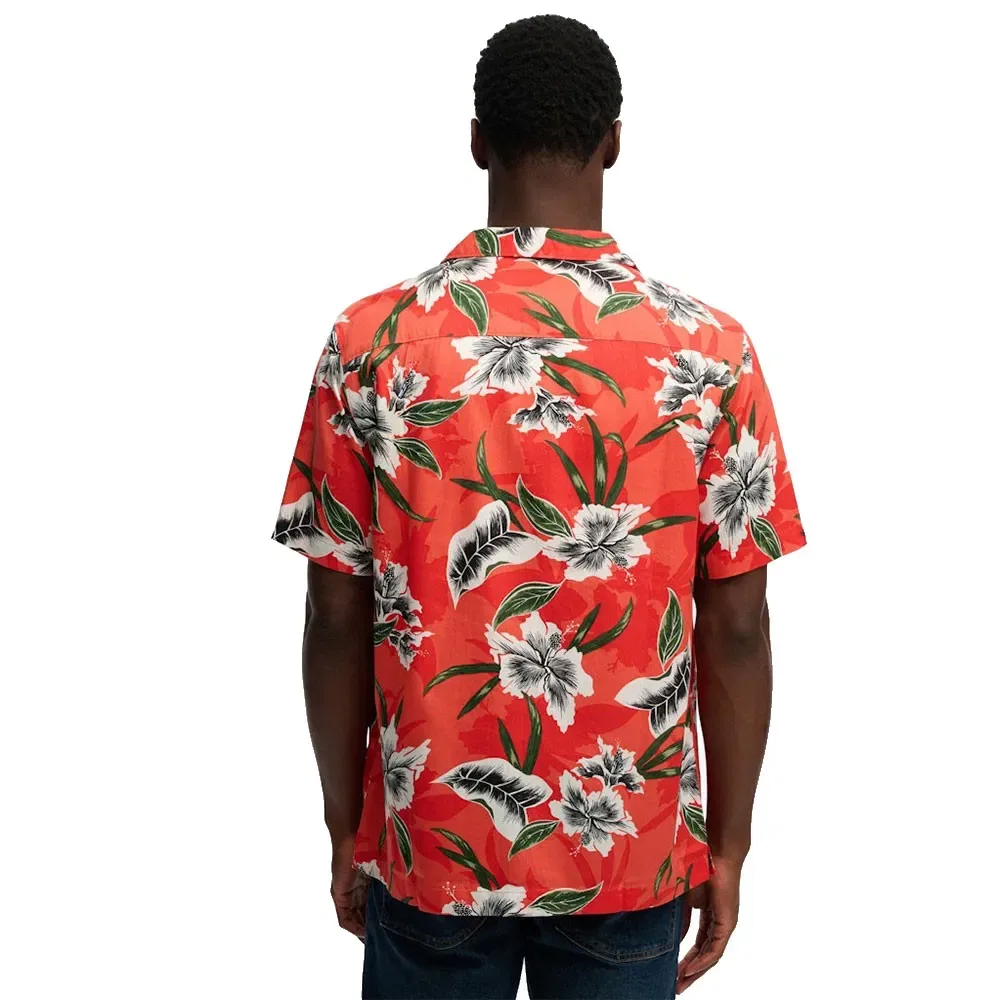 Рубашка с коротким рукавом Hawaiian Print Superdry, красный — фото 2
