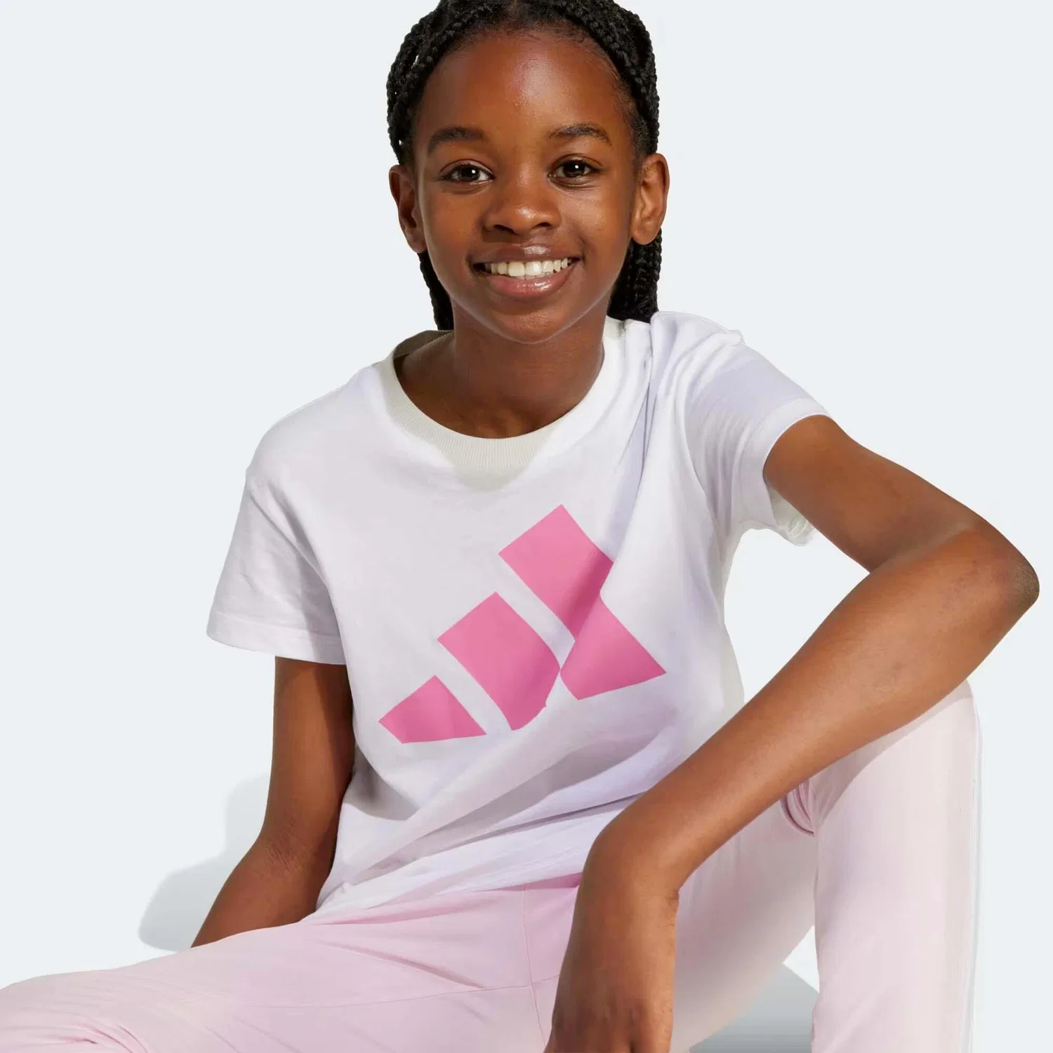 Детская футболка с принтом Adidas Sport Jg Bl Tee 160, Adidas, Цвет: White — фото 4