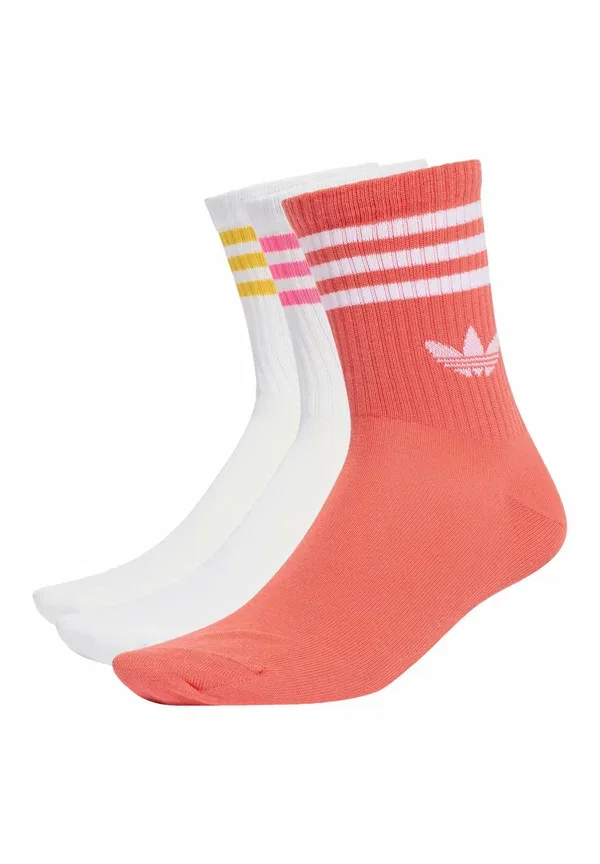 Комплект из 3 пар носков унисекс 3S Crew S Adidas Originals, белый/розовый