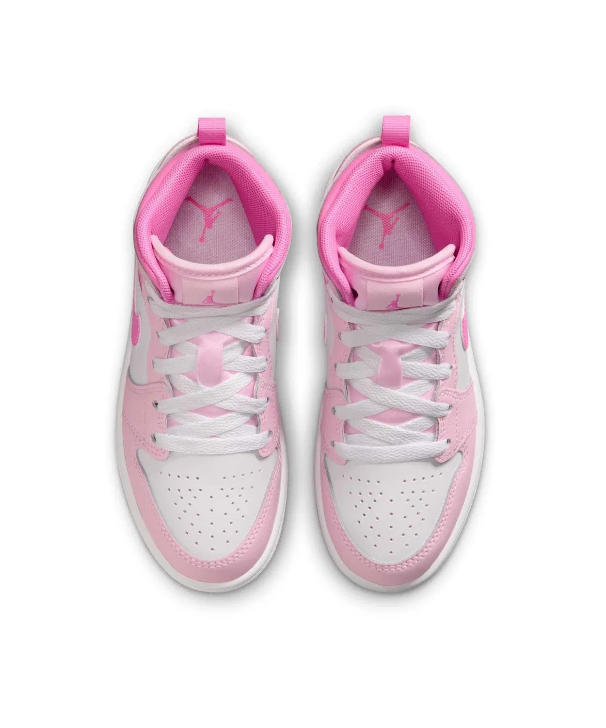 Детские кроссовки с высоким берцем Jordan 1 Mid Little Kids' Shoes JORDAN BRAND, Pink Foam — фото 4